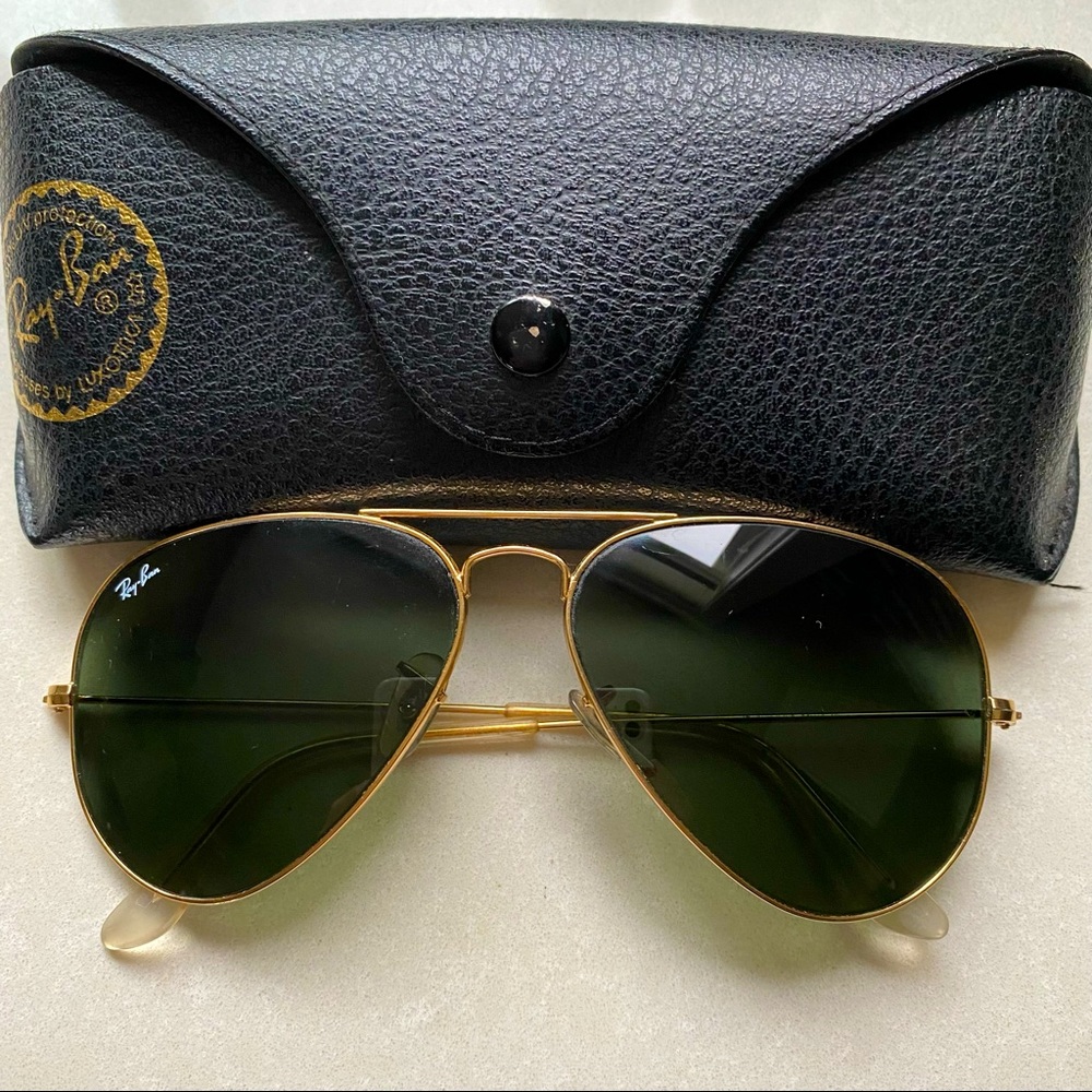 Ray-Ban Women’s Aviator Classic Gold/Green